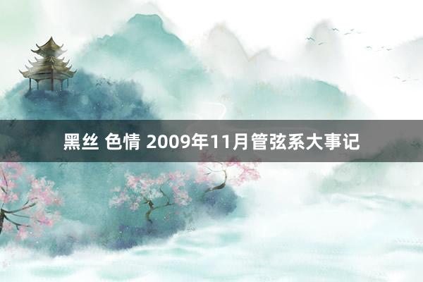 黑丝 色情 2009年11月管弦系大事记