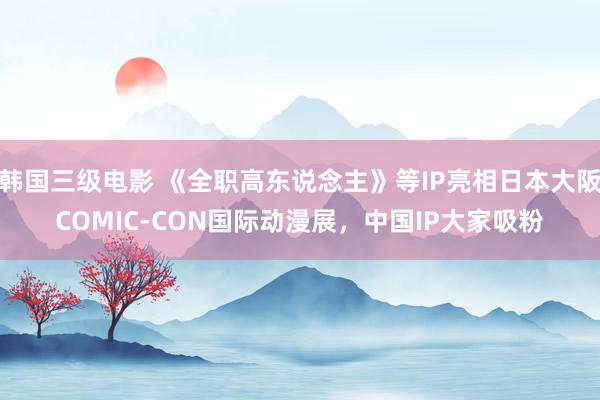 韩国三级电影 《全职高东说念主》等IP亮相日本大阪COMIC-CON国际动漫展，中国IP大家吸粉