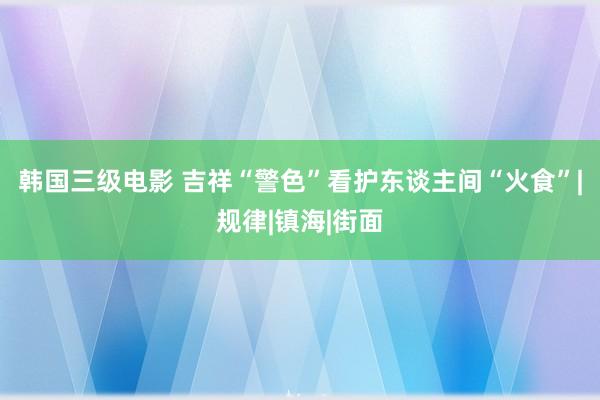 韩国三级电影 吉祥“警色”看护东谈主间“火食”|规律|镇海|街面